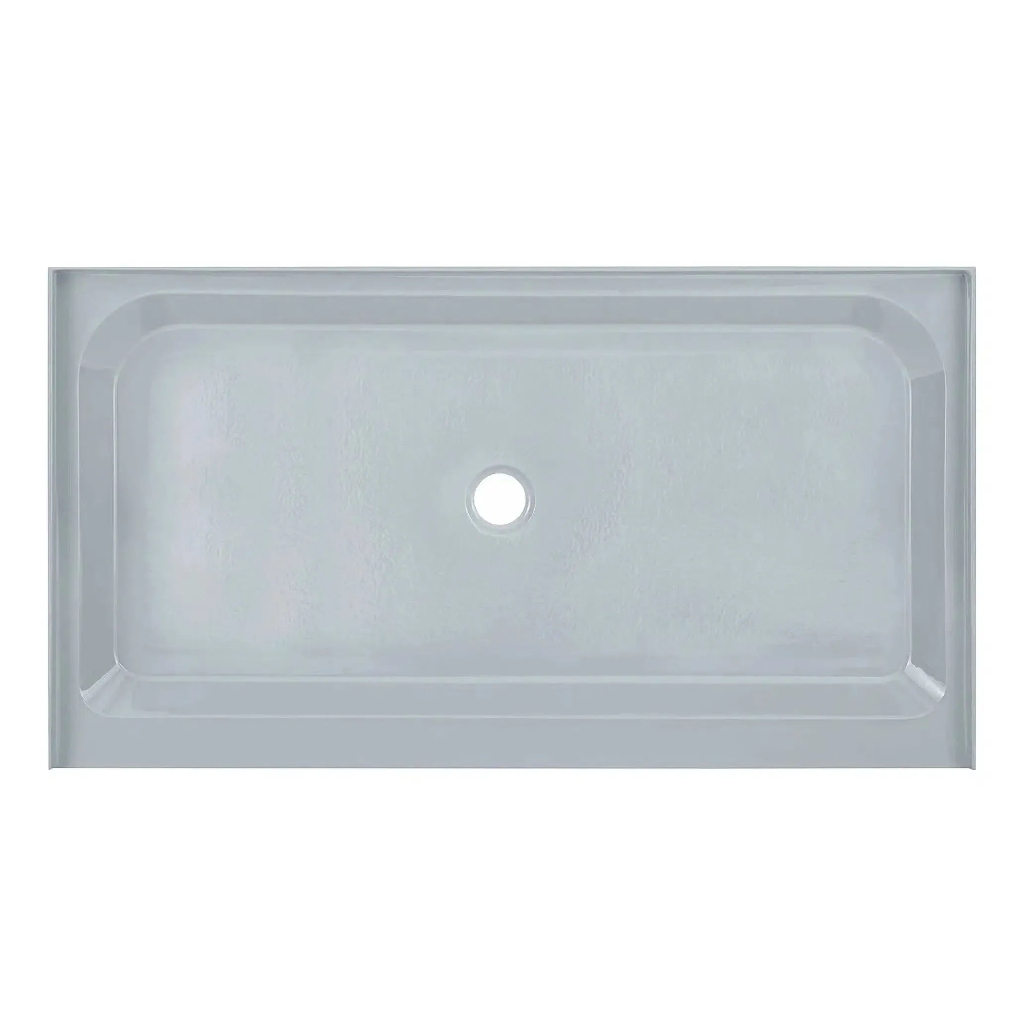 Swiss Madison Voltaire 60 in. L x 36 in. W Alcove Shower Pan Base with Center Drain in Grey SM-SB523E