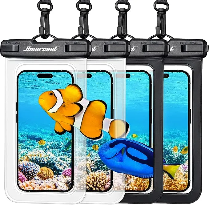 Hiearcool Universal Waterproof Phone Pouch, Dry Bag Compatible for iPhone 15 14 13 12 Pro Max XS Plus Samsung Galaxy S22 Cellphone Up to 8.3", IPX8 Water Proof Cell Phone Case for beach-2Pack