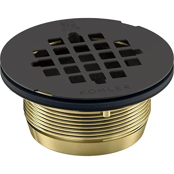 Kohler K-22675-BS Brass Shower Drain Circle Grid Brushed Stainless Color NEW