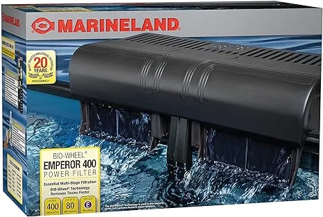 Marineland Bio-Wheel Emperor 400 Aquarium Power Filter, 80-gal