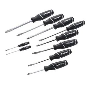 HUSKY 10-PIECE SCREWDRIVER SET WITH MAGNETIZER/DEMAGNETIZER (Manual)