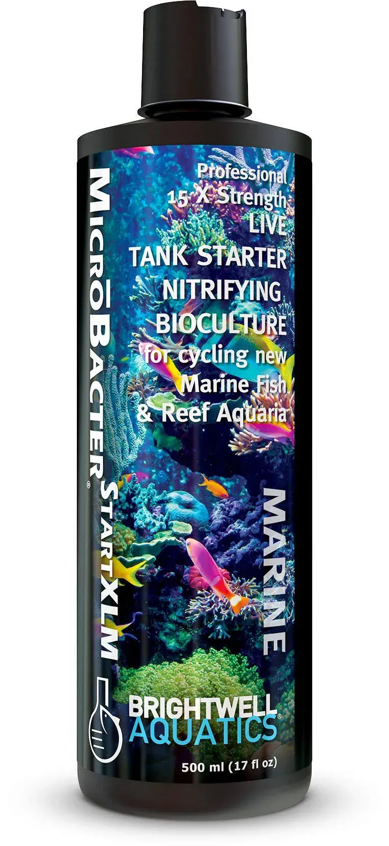 Brightwell Aquatics MicroBacter Start XLM - Concentrated Freshwater Nitrifying Bacteria - Quick Start Fish Tank Starter, Lift Microbe Levels & Water Filtering - Aquarium Water Treatments, 33.8 fl oz